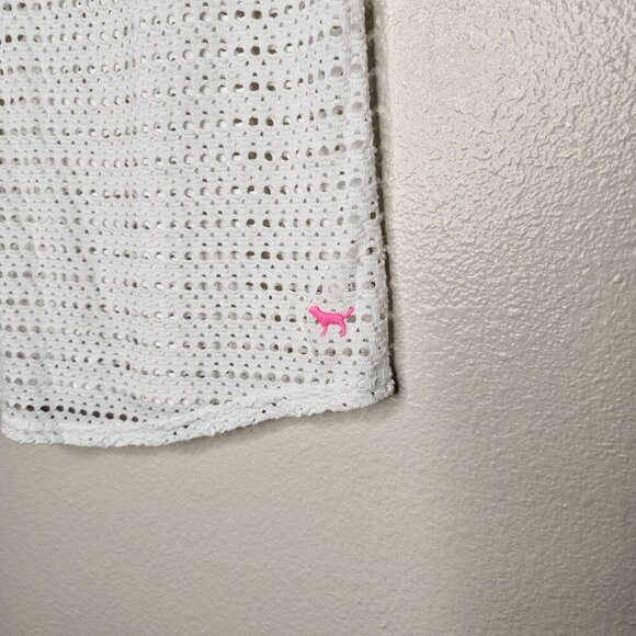Victoria's Secret Pink Size Small White Eyelet Swim Cover Tank Top - Picture 2 of 4